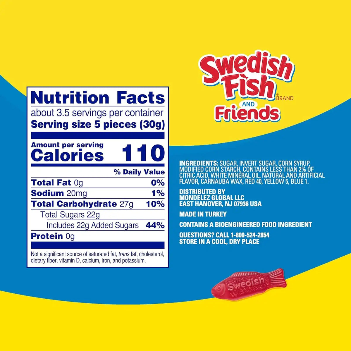 SWEDISH FISH and Friends Soft & Chewy Gummy Candy, Bulk Candy, 12 Bags
