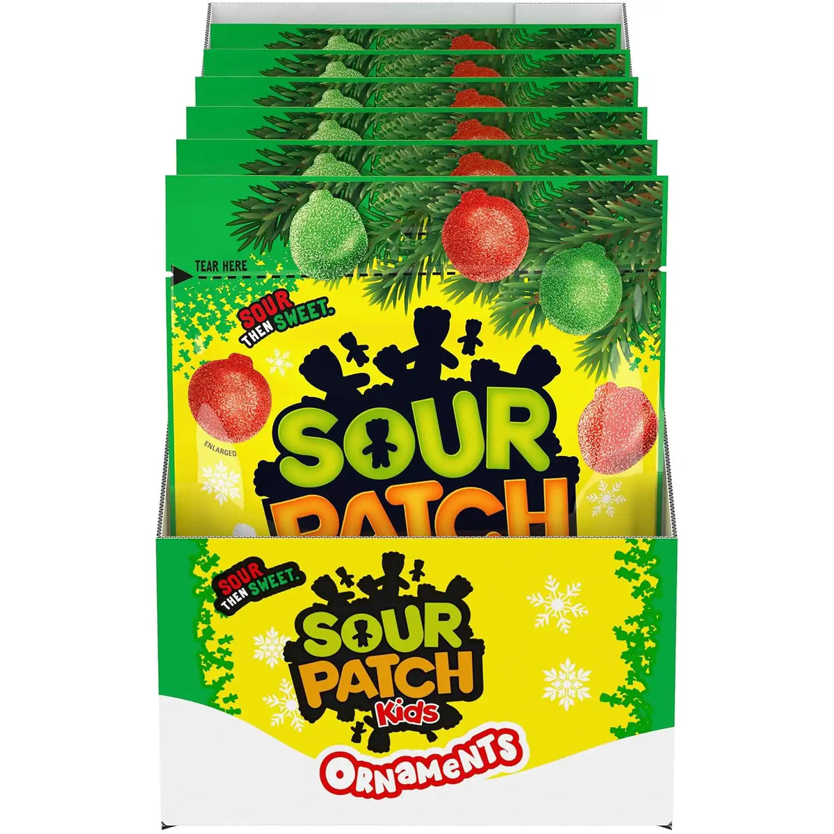 Sour Patch KIDS Ornament Holiday Candy Berry, 3.75 pounds, 6 Count
