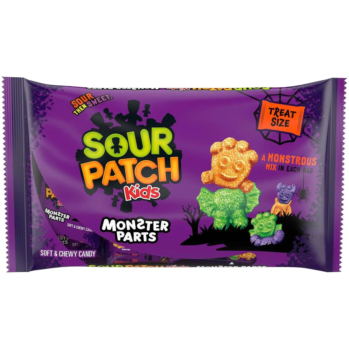 SOUR PATCH KIDS Monster Parts Soft & Chewy Halloween Candy, 18 Treat Bags